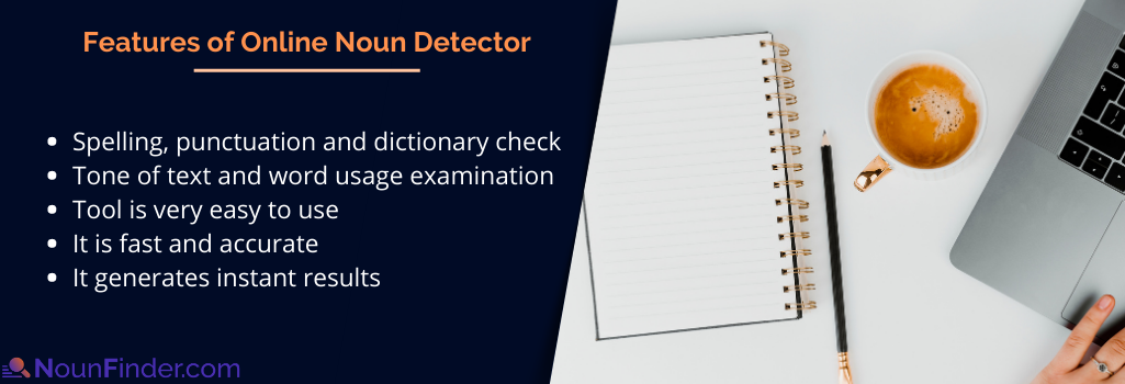 online noun detector features